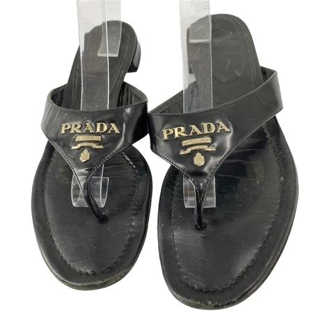 prada flip flops ebay|prada denim sandals.